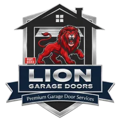 Lion Pro Garage Doors crest, established 2023