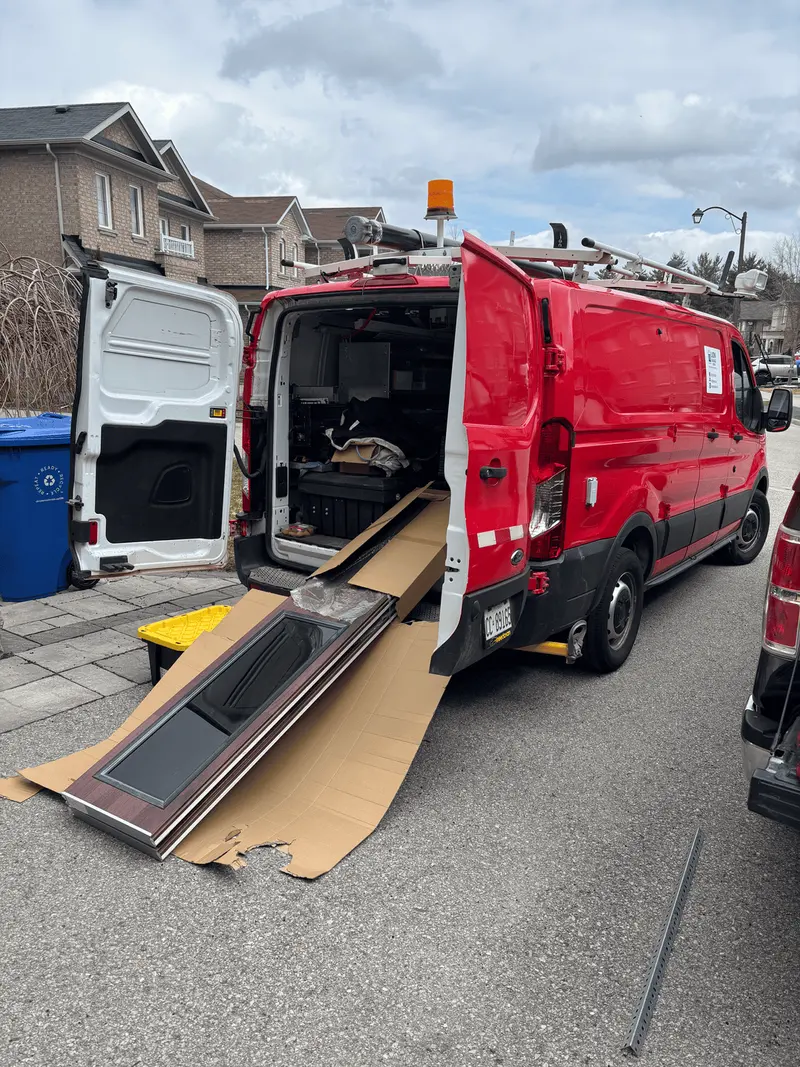 Garage door track repair